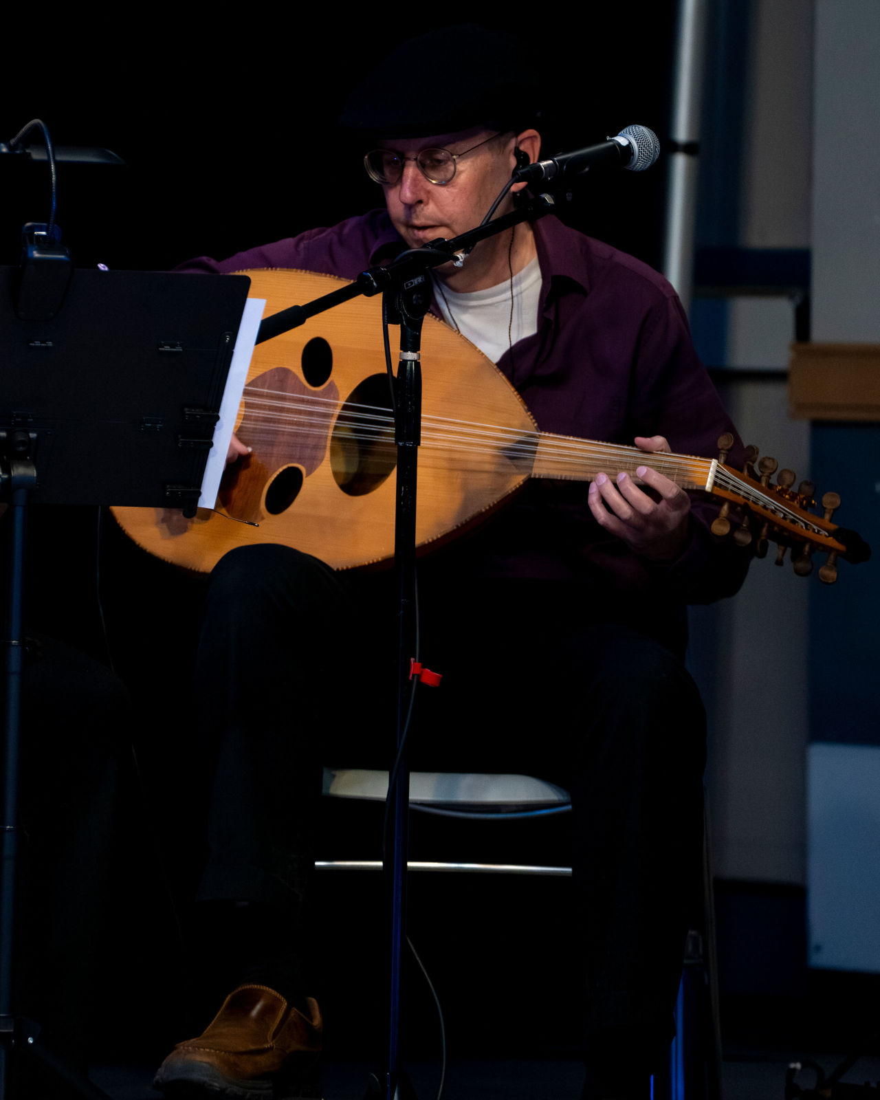 Korey Wylie holding an Oud